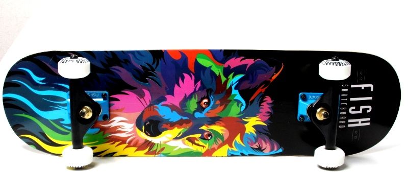 Скейтборд Fish Skateboard дерев'яний з візарунком 31", Heart