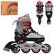 Детские раздвижные ролики Profi Roller 4147, PU колеса, размер 33-37, Розовые