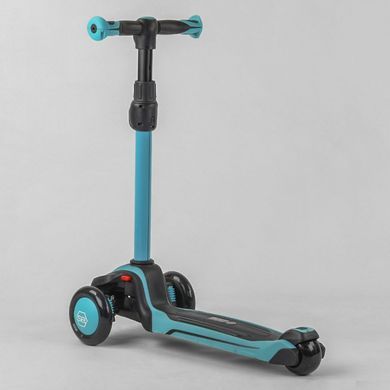 Детский трехколесный самокат Best Scooter MX-80204 MAXI со съемным рулем и светящимися колесами, Желтый