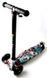 Дитячий триколісний самокат Scooter MAXI з колесами, що світяться та малюнком, Fire