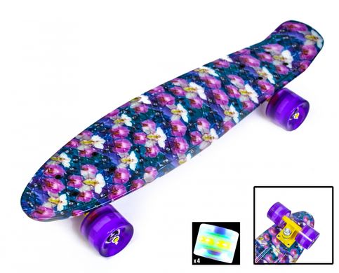 Пенні борд (Penny Board) 22" з колесами що світяться, "OMG"