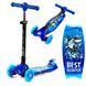 Детский трехколесный самокат Best Scooter MAXI L-9844 со складным рулем, фарой и светящимися колесами, Кораллово-фиолетовый "Русалочка": изображение &ndash; 1