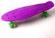 Пенни борд (Penny Board) 22" "Fish" со светящимися колесами, Фиолетовый