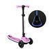 Детский трехколесный самокат Best Scooter Kick'n'roll X2P-005 с подсветкой платформы, руля и колес, Розовый