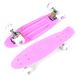 Пенні борд (Penny Board) 3131 Best Board 22" з колесами, що світяться, Блакитний з помаранчевими колесами