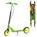 Детский двухколесный самокат Best Scooter 94621 со складной конструкцией, ручным и ножным тормозом, Оранжевый