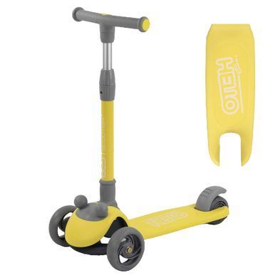 Дитячий триколісний самокат Best Scooter D-0558 зі складним кермом і колесами, що світяться, Рожевий
