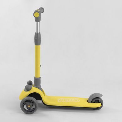 Дитячий триколісний самокат Best Scooter D-0558 зі складним кермом і колесами, що світяться, Рожевий