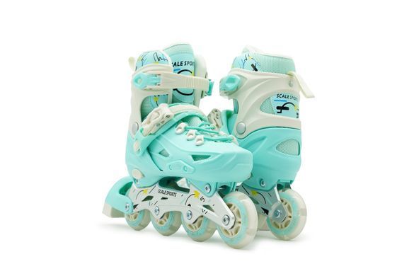 Дитячі розсувні ролики Scale Sports LF 605, розмір 37-41.5, з колесами, що світяться, Рожеві