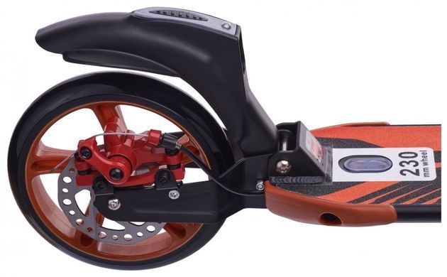 Детский двухколесный самокат Maraton Dynamic 2021 с ручным тормозом и складной конструкцией, Черный