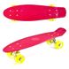 Пенні борд (Penny Board) 3131 Best Board 22" з колесами, що світяться, Блакитний з помаранчевими колесами