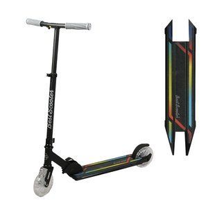 Дитячий двоколісний самокат Best Scooter L-80864 зі складаною конструкцією та підсвічуванням, Рожевий