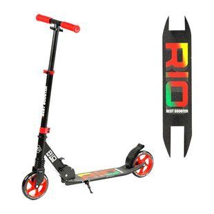 Дитячий двоколісний самокат Best Scooter "RIO" R-23617 зі складною конструкцією та переднім амортизатором, Світло-рожевий