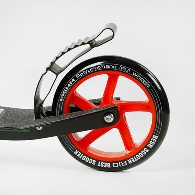 Детский двухколесный самокат Best Scooter "RIO" R-23617 со складной конструкцией и передним амортизатором, Светло-розовый