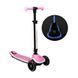Детский трехколесный самокат Best Scooter Kick'n'roll X2P-005 с подсветкой платформы, руля и колес, Розовый