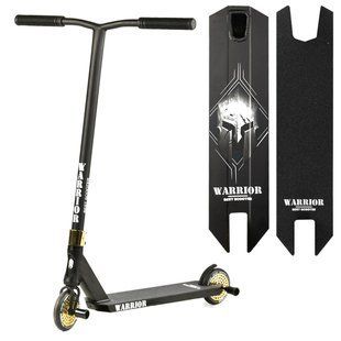 Трюковий самокат Best Scooter Warrior Т-60738 з кермовою системою HIC, колеса 120 мм + 2 пеги, Чорно-червоний