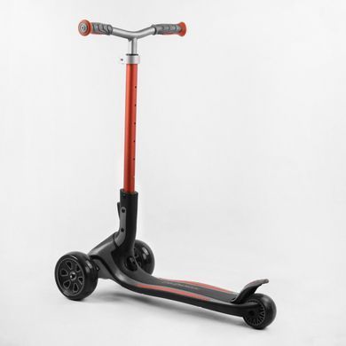 Детский трехколесный самокат Best Scooter G- 43304 MAXI со складной конструкцией и светящимися колесами, Красный