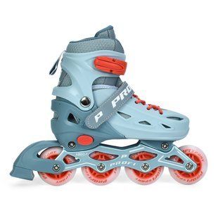 Дитячі розсувні ролики Profi Sport A4153, PU колеса, що світяться, розмір 29-33, Синьо-помаранчеві
