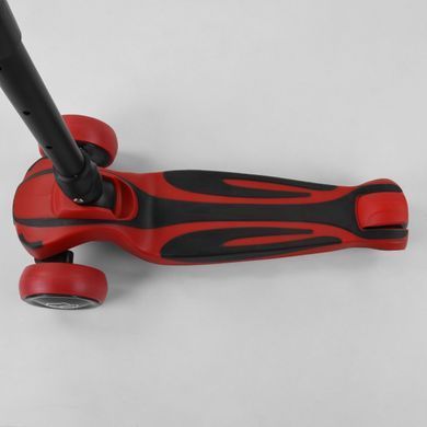 Детский трехколесный самокат Best Scooter S-5896 MAXI со складным рулем и светящимися колесами, Красный