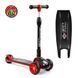 Детский трехколесный самокат Best Scooter 87819 со складным алюминиевым рулем и светящимися колесами, Розовый
