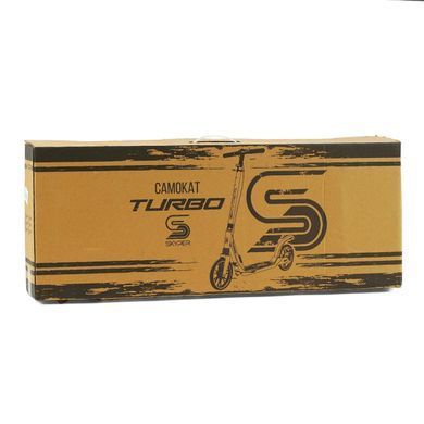 Дитячий двоколісний самокат Skyper "Turbo" TR-91140 з ручними дисковими гальмами та 2 амортизаторами, Фіолетовий