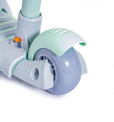 Дитячий триколісний самокат Scooter Smart 5 в 1 з сидінням, батьківською ручкою та колесами, що світяться, Пастельно-рожевий