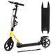 Детский двухколесный самокат Best Scooter D-71057 со складной конструкцией, двумя амортизаторами и ручным дисковым тормозом, Бело-розовый: изображение &ndash; 1