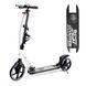 Детский двухколесный самокат Best Scooter 90166-B со складной конструкцией, двумя амортизаторами, ручным дисковым тормозом и фарой, Синий