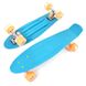 Пенні борд (Penny Board) 3131 Best Board 22" з колесами, що світяться, Блакитний з помаранчевими колесами