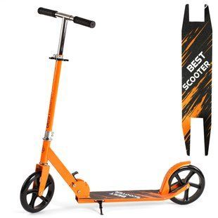 Дитячий двоколісний самокат Best Scooter R-36124 зі складною конструкцією та сталевою рамою, Рожевий