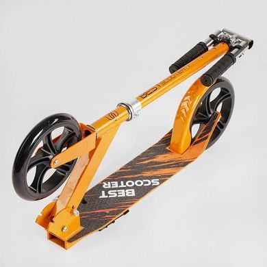 Дитячий двоколісний самокат Best Scooter R-36124 зі складною конструкцією та сталевою рамою, Рожевий
