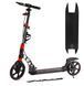 Детский двухколесный самокат Best Scooter D-71057 со складной конструкцией, двумя амортизаторами и ручным дисковым тормозом, Бело-розовый