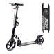 Детский двухколесный самокат Best Scooter 90166-B со складной конструкцией, двумя амортизаторами, ручным дисковым тормозом и фарой, Синий