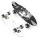 Пенні борд (Penny Board) A 62470 Best Board 24" з колесами, що світяться, і малюнком на деці, Блакитний "Кольорова абстракція"