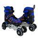 Детские раздвижные ролики для начинающих 3в1 Profi Roller 4139, PU, размер 29-33, Синие: изображение &ndash; 5