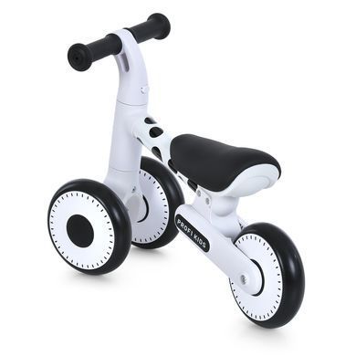 Біговел (велобіг) дитячий триколісний PROFI KIDS MBB 1013-4D з піно колесами EVA 6" та складаною конструкцією, Чорно-білий