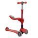 Детский трехколесный самокат-беговел Best Scooter Т-07196 со съемным сиденьем, складным рулем и светящимися колесами, Салатовый