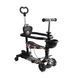 Детский трехколесный самокат Best Scooter LS-86390 5 в 1 с сиденьем, бортиком и ручкой управления, Цветные молнии