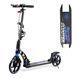 Детский двухколесный самокат Best Scooter 90166-B со складной конструкцией, двумя амортизаторами, ручным дисковым тормозом и фарой, Синий: изображение &ndash; 1