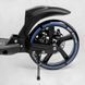 Детский двухколесный самокат Best Scooter 90166-B со складной конструкцией, двумя амортизаторами, ручным дисковым тормозом и фарой, Синий: изображение &ndash; 5